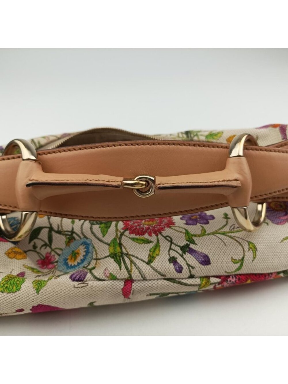 Gucci Horsebit White Multicolor Canvas Leather - Picture 12 of 16